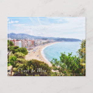 Beautiful Lloret de Mar panorame travel Holiday Postcard