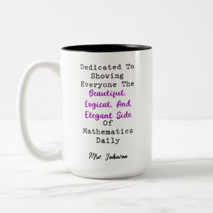 Beautiful Logical Elegant Side of Mathematics Two-Tone Coffee Mug