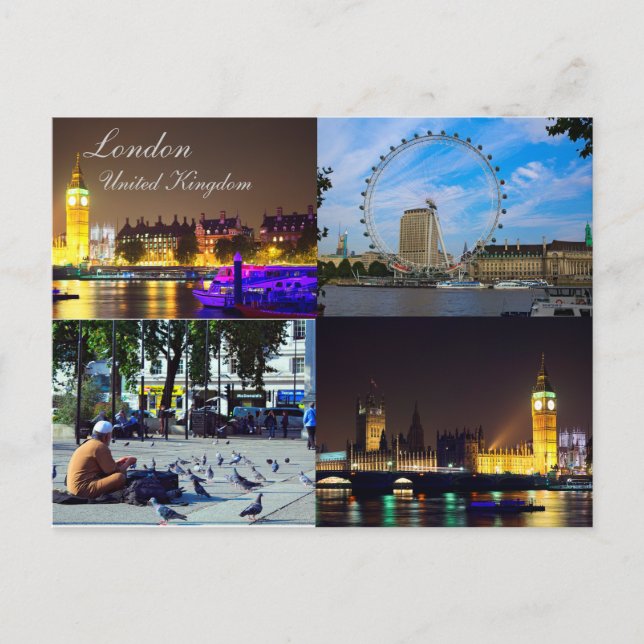 Beautiful London, UK Postcard (Front)