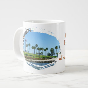 Beautiful Long Beach Jumbo Mug! Large Coffee Mug