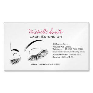 Beautiful long eyelashes Lash Extension Magnetic Business Card
