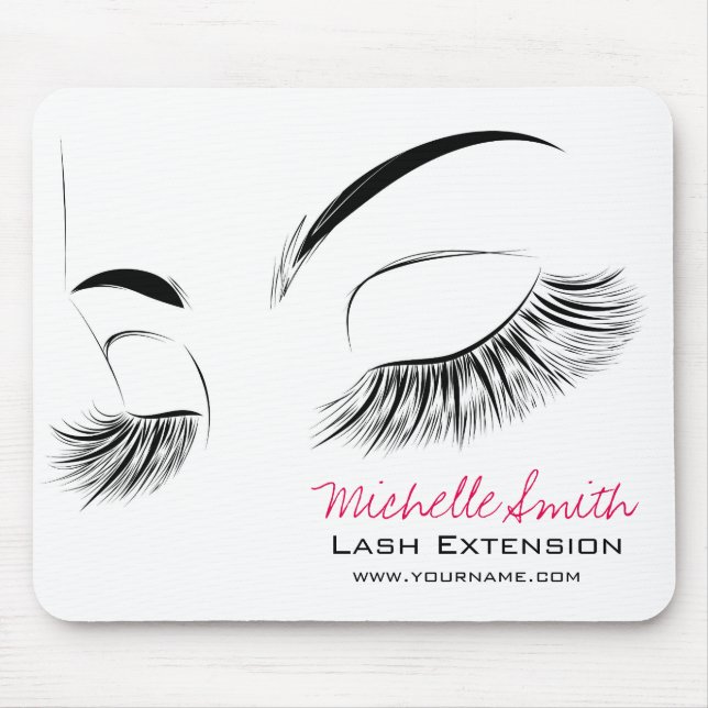 Beautiful long eyelashes Lash Extension Mouse Mat (Front)