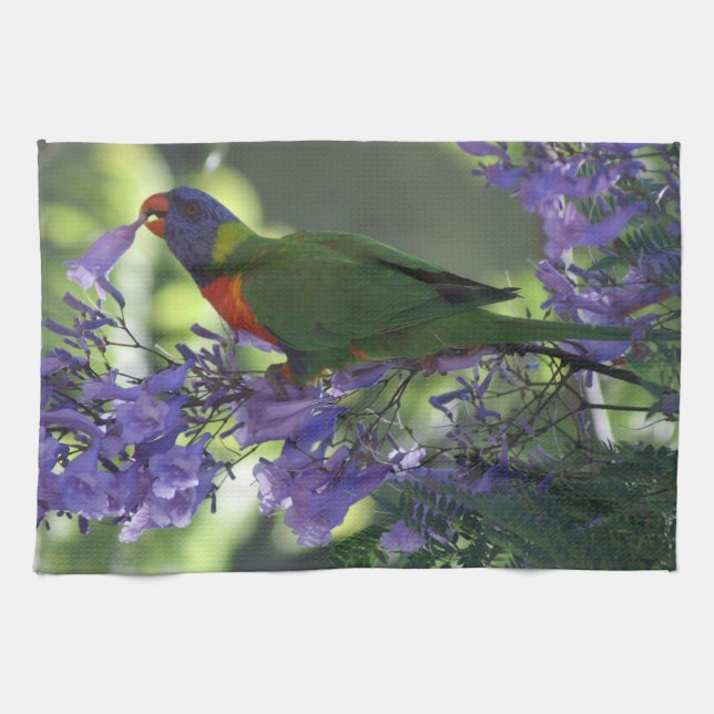 beautiful Lorikeet Tea Towel (Horizontal)