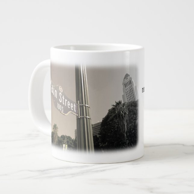 Beautiful Los Angeles Jumbo Mug! Large Coffee Mug (Front Left)