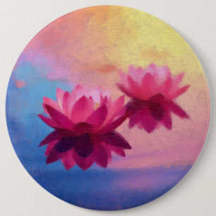 Beautiful Lotus Flower 6 Cm Round Badge