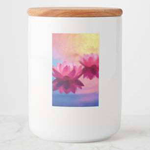 Beautiful Lotus Flower Food Label