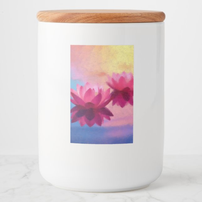 Beautiful Lotus Flower Food Label (Front)