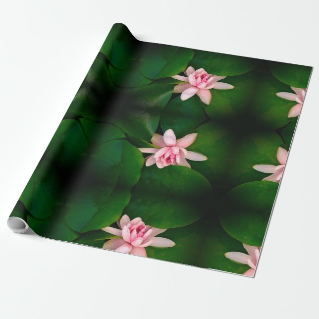 Beautiful Lotus Flower Photo Wrapping Paper (Unrolled)