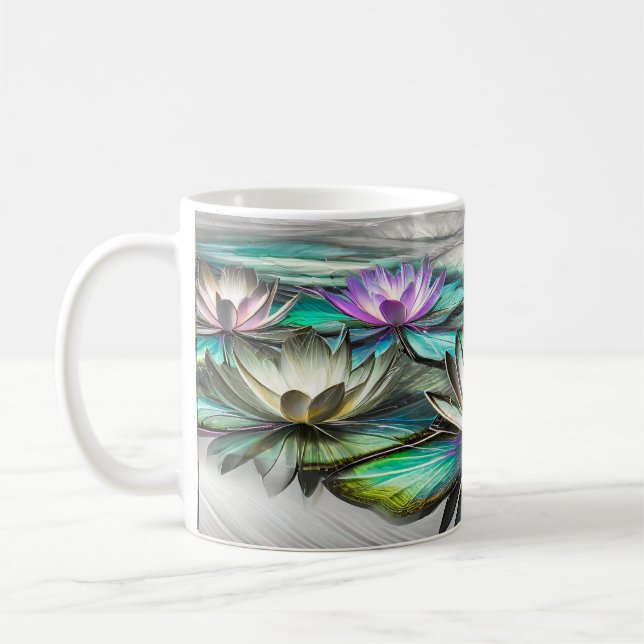 Beautiful Lotus flowers mug (Left)