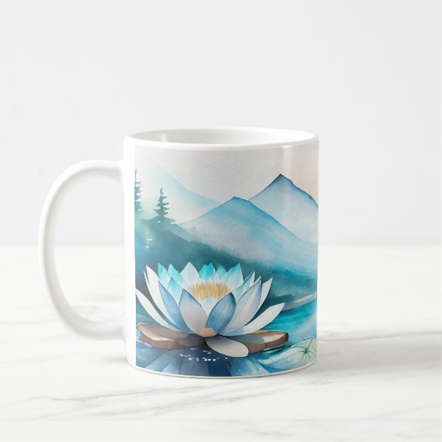 Beautiful Lotus flowers mug (Left)