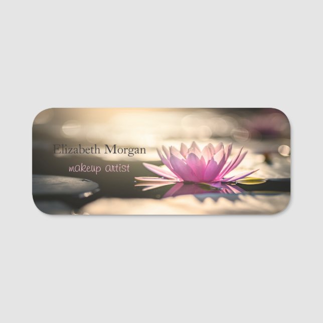 Beautiful Lotus,Lake Name Tag (Front)