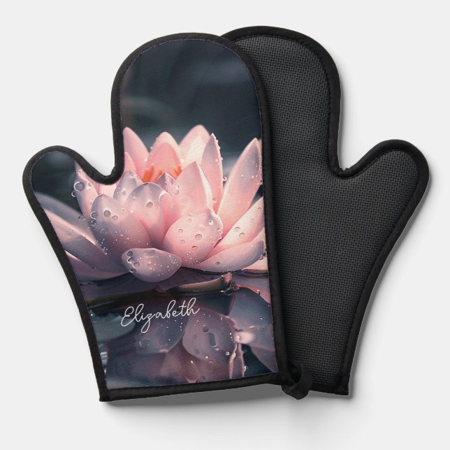 Beautiful Lotus Lake Oven Mitt (Front/Back)