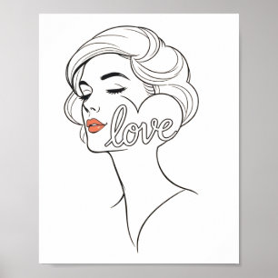 Beautiful "LOVE" Beauty Salon Wall Art & Posters 