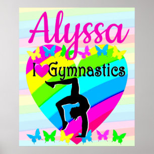 BEAUTIFUL LOVE GYMNASTICS FOREVER DESIGN POSTER