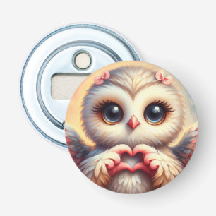 Beautiful Love Heart Owl Bottle Opener