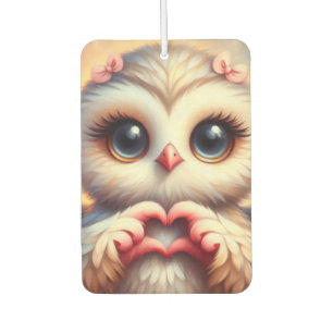 Beautiful Love Heart Owl Car Air Freshener