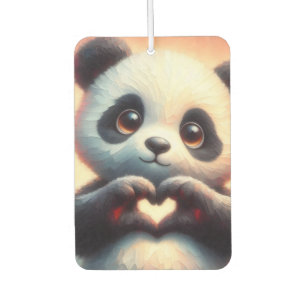 Beautiful Love Heart Panda Car Air Freshener