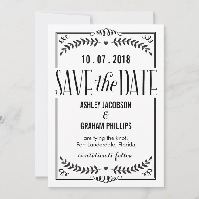 Beautiful Love Save The Date Card (Front)