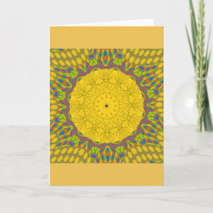 Beautiful Lovely African Golden Yellow Tribal art Card