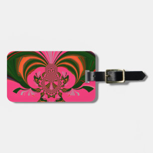 Beautiful Lovely African Hot Pink Red Golden Green Luggage Tag