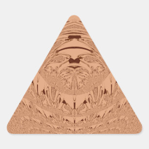 Beautiful Lovely African Lion head vector pattern  Triangle Sticker