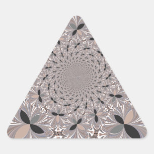 Beautiful lovely ash grey kaleidoscope seamless  triangle sticker