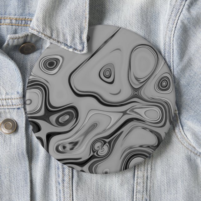  Beautiful Lovely Ash Grey Texture Colour Art Prin 6 Cm Round Badge (In Situ)