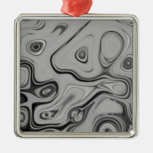 Beautiful Lovely Ash Grey Texture Colour Art Prin Metal Tree Decoration