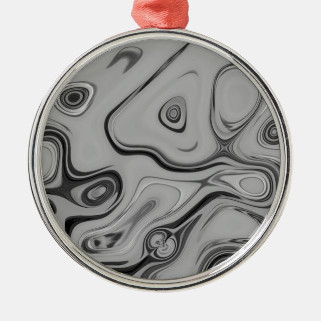  Beautiful Lovely Ash Grey Texture Colour Art Prin Metal Tree Decoration (Front)