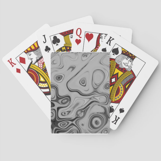  Beautiful Lovely Ash Grey Texture Colour Art Prin Playing Cards (Back)