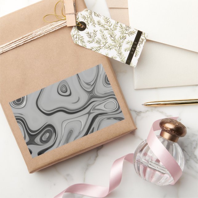  Beautiful Lovely Ash Grey Texture Colour Art Prin Rectangular Sticker (Gifting)