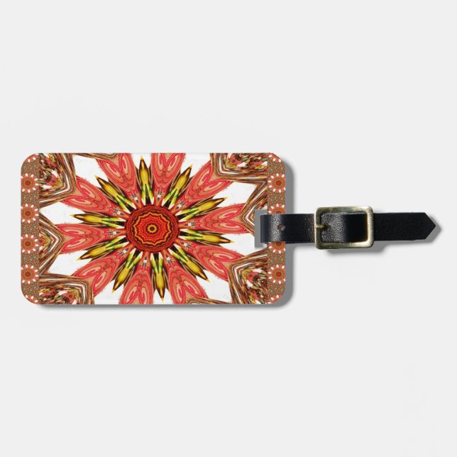 Beautiful Lovely Asian  traditional edgy pattern Luggage Tag (Front Horizontal)