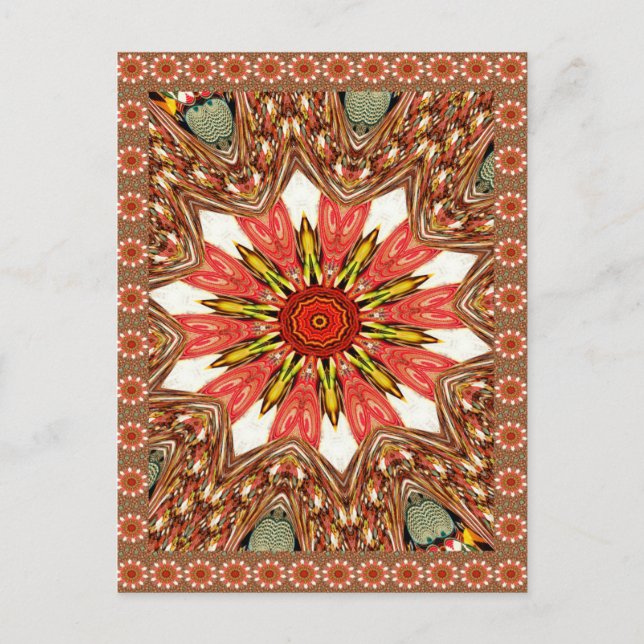 Beautiful Lovely Asian  traditional edgy pattern Postcard (Front)