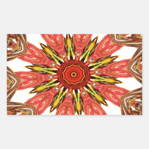 Beautiful Lovely Asian  traditional edgy pattern Rectangular Sticker