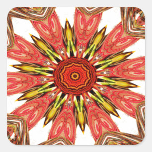 Beautiful Lovely Asian traditional edgy pattern Square Sticker