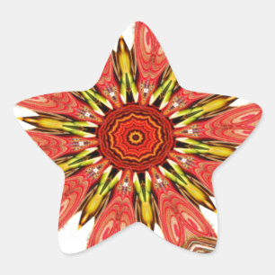 Beautiful Lovely Asian  traditional edgy pattern Star Sticker