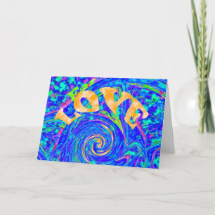 Beautiful Lovely Blue Love Print Flash  vector art Card