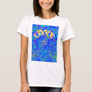Beautiful Lovely Blue Love Print Flash  vector art T-Shirt