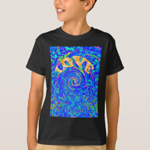 Beautiful Lovely Blue Love Print Flash vector art T-Shirt