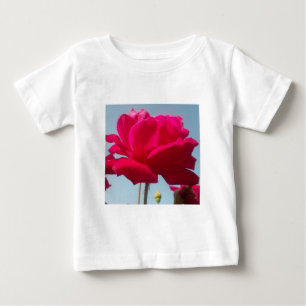 Beautiful Lovely Celestial Rose Red Against Blue  Baby T-Shirt