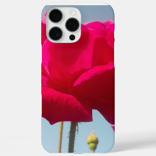 Beautiful Lovely Celestial Rose Red Against Blue  Case-Mate iPhone Case (Back)