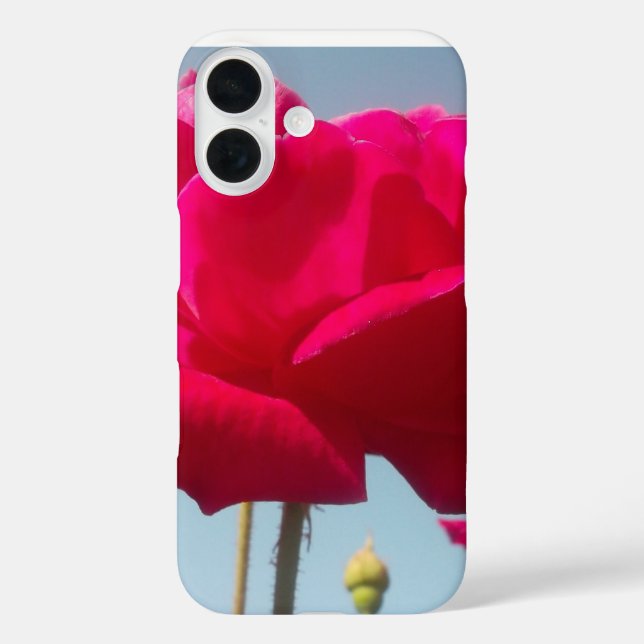 Beautiful Lovely Celestial Rose Red Against Blue  Case-Mate iPhone Case (Back)