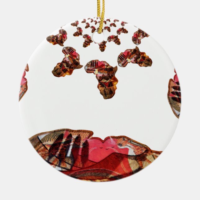 Beautiful Lovely Colours Ceramic Tree Decoration (Front)