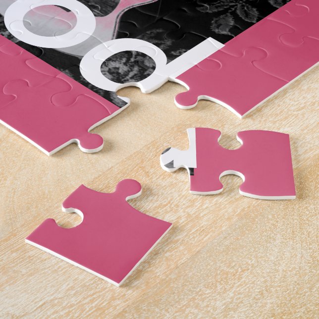 Beautiful Lovely Guitar African Grayscale Motif Ar Jigsaw Puzzle (Side)