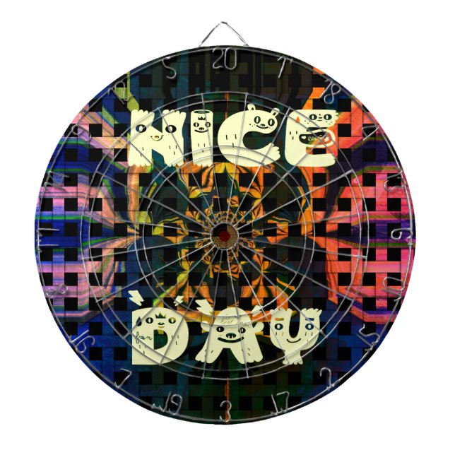 Beautiful Lovely Have a Nice Day Text Print vector Dartboard (Front)