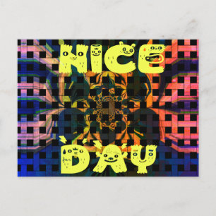 Beautiful Lovely Have a Nice Day Text Print vector Postcard