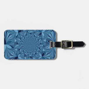 Beautiful Lovely Iridescent Blue Kaleidoscope Art  Luggage Tag