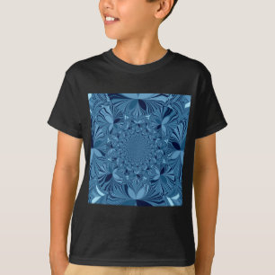 Beautiful Lovely Iridescent Blue Kaleidoscope Art  T-Shirt