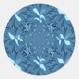 Beautiful Lovely Iridescent blue. pattern seamless Classic Round Sticker