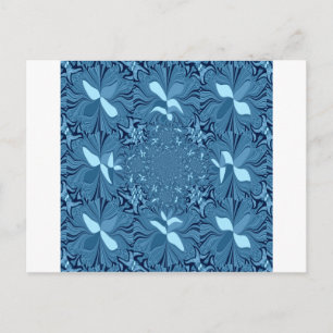 Beautiful Lovely Iridescent blue. pattern seamless Postcard
